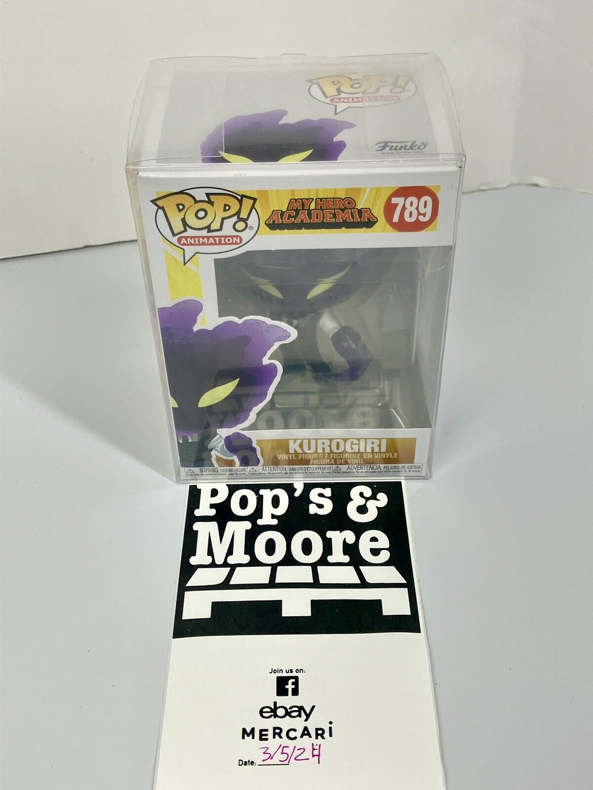 Funko Pop! My Hero Academia: Kurogiri 789 Vaulted Vinyl Figure With Protector