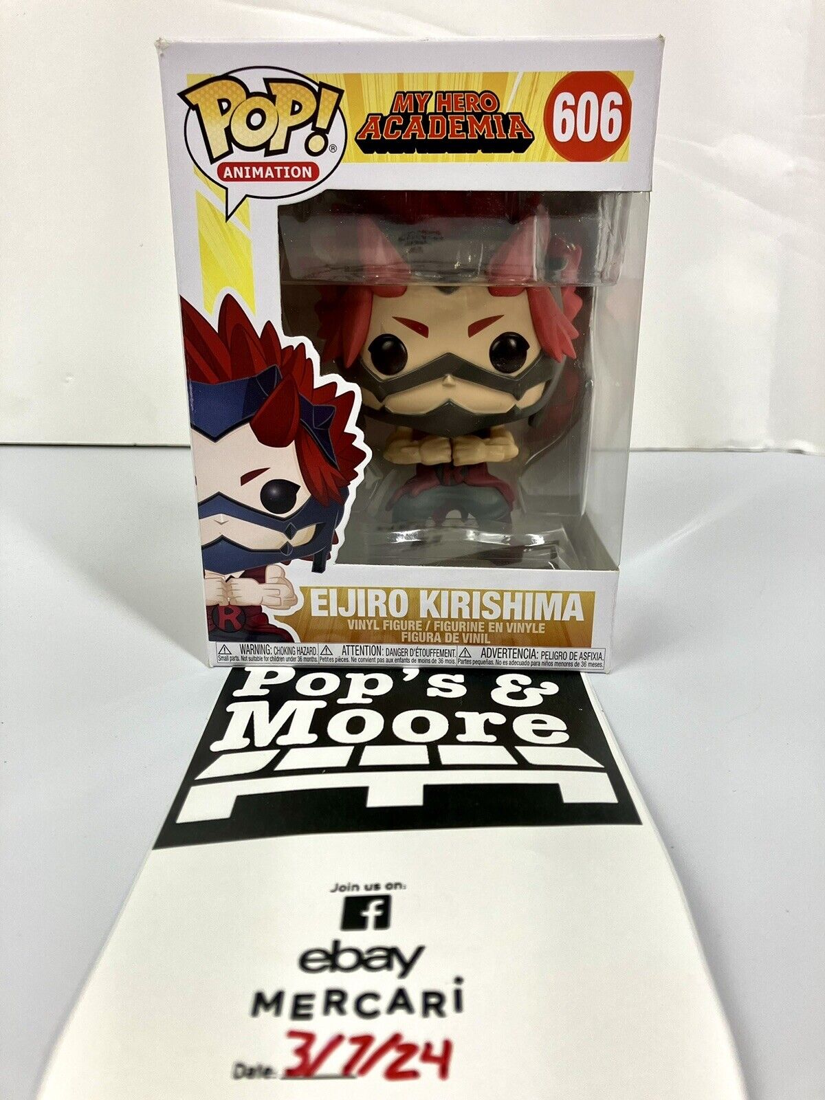 Funko Pop! My Hero Academia: Eijiro Kirishima 606 Vaulted Figure W/Protector 