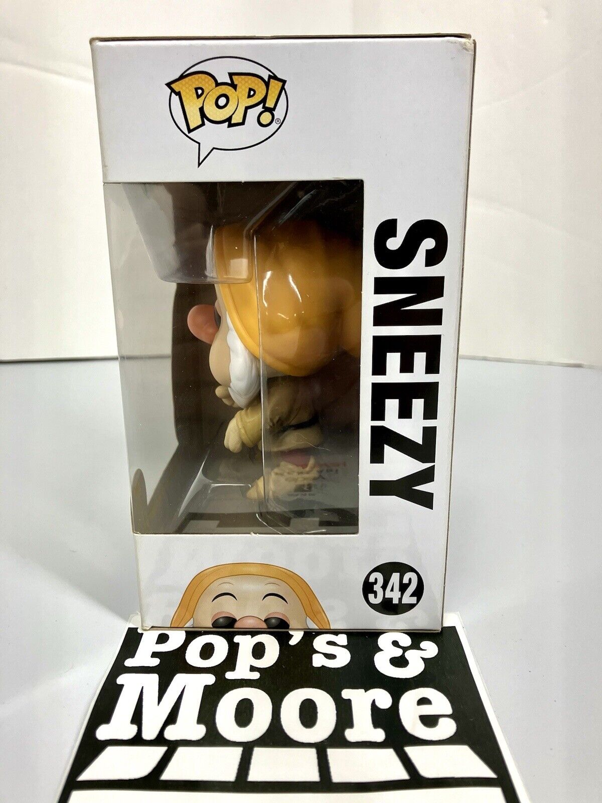 Funko Pop! Disney: Sneezy 342 Vaulted Vinyl Figure With Box damaged & Protector