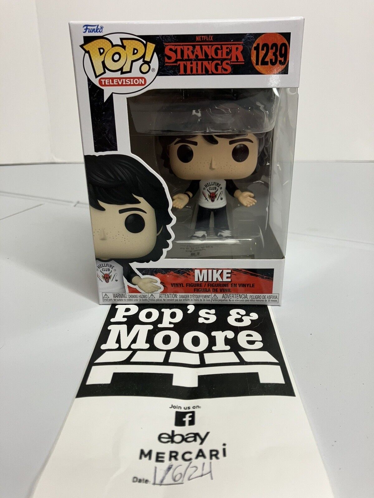 Funko Pop! Stranger Things: Mike 1239 Vinyl Figure Brand New