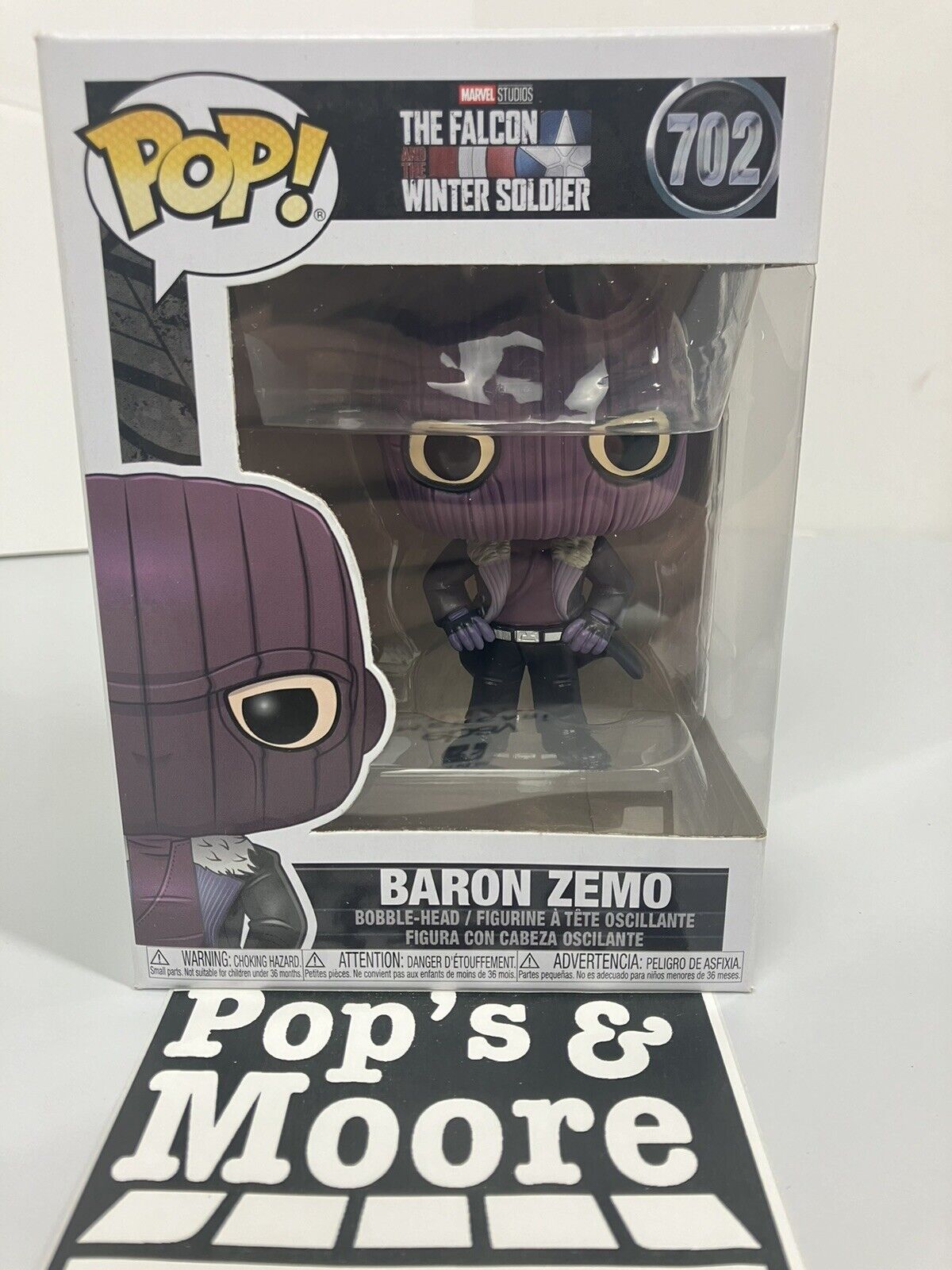 Funko Pop! The Falcon And The Winter Soldier: Baron Zemo 702 Figure W/Box Damage