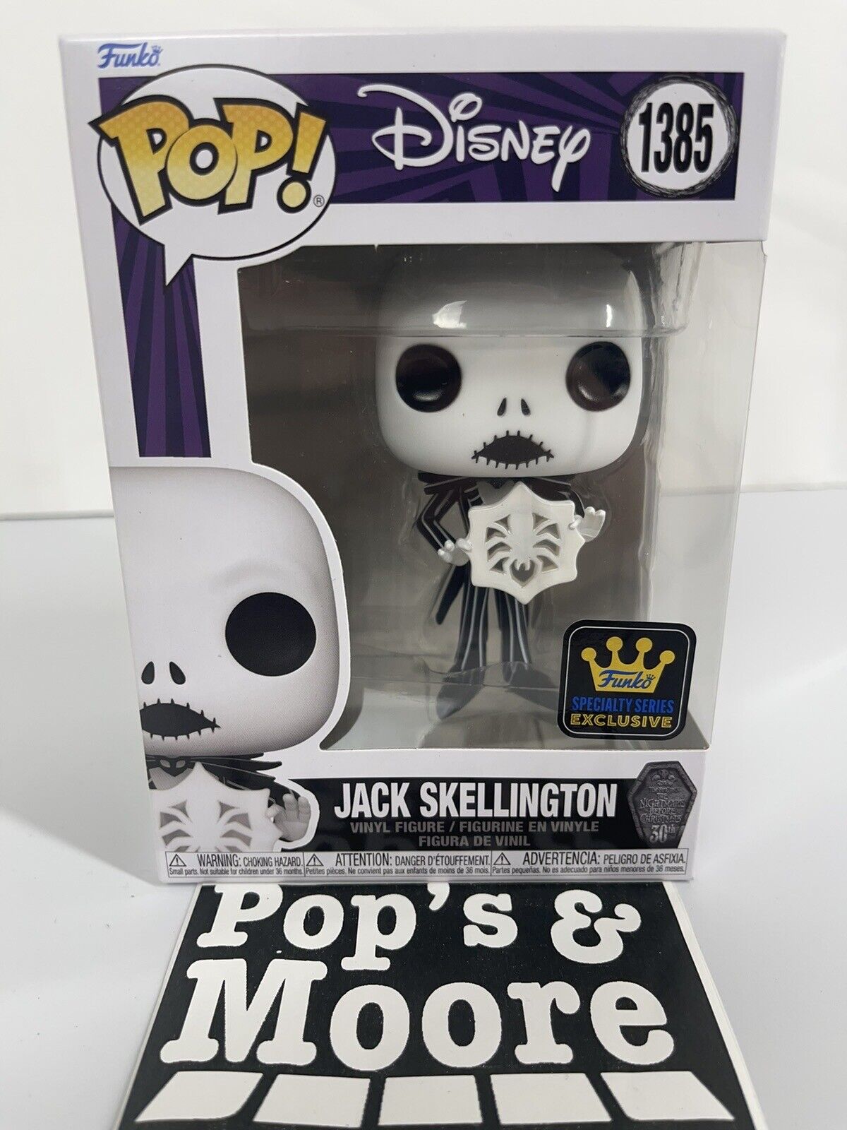 Funko Pop! Nightmare Before Christmas: Jack Skellington With Snowflake 1385 New