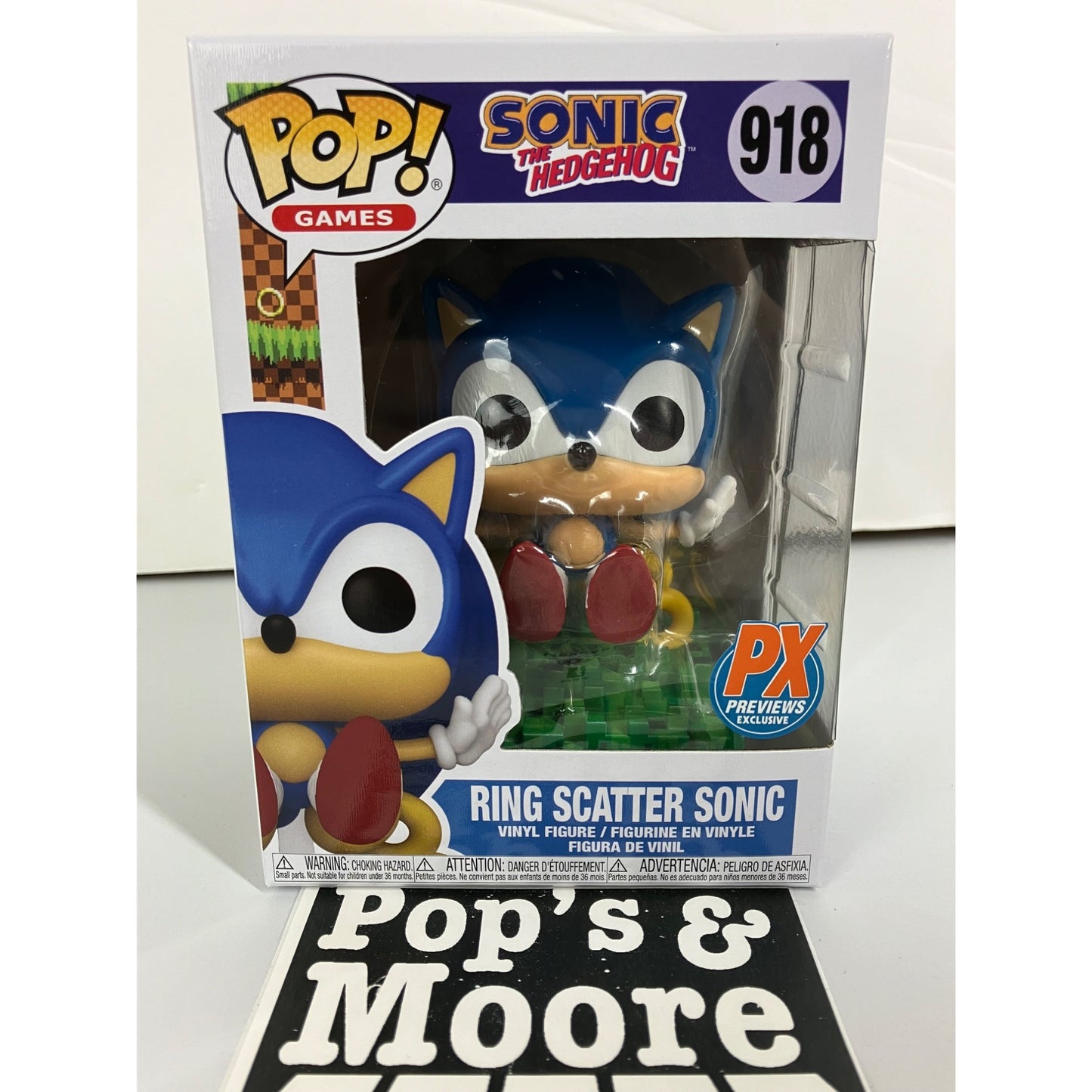 Funko Pop! Sonic the Hedgehog: Ring Scatter Sonic 918 PX Exclusive Brand New