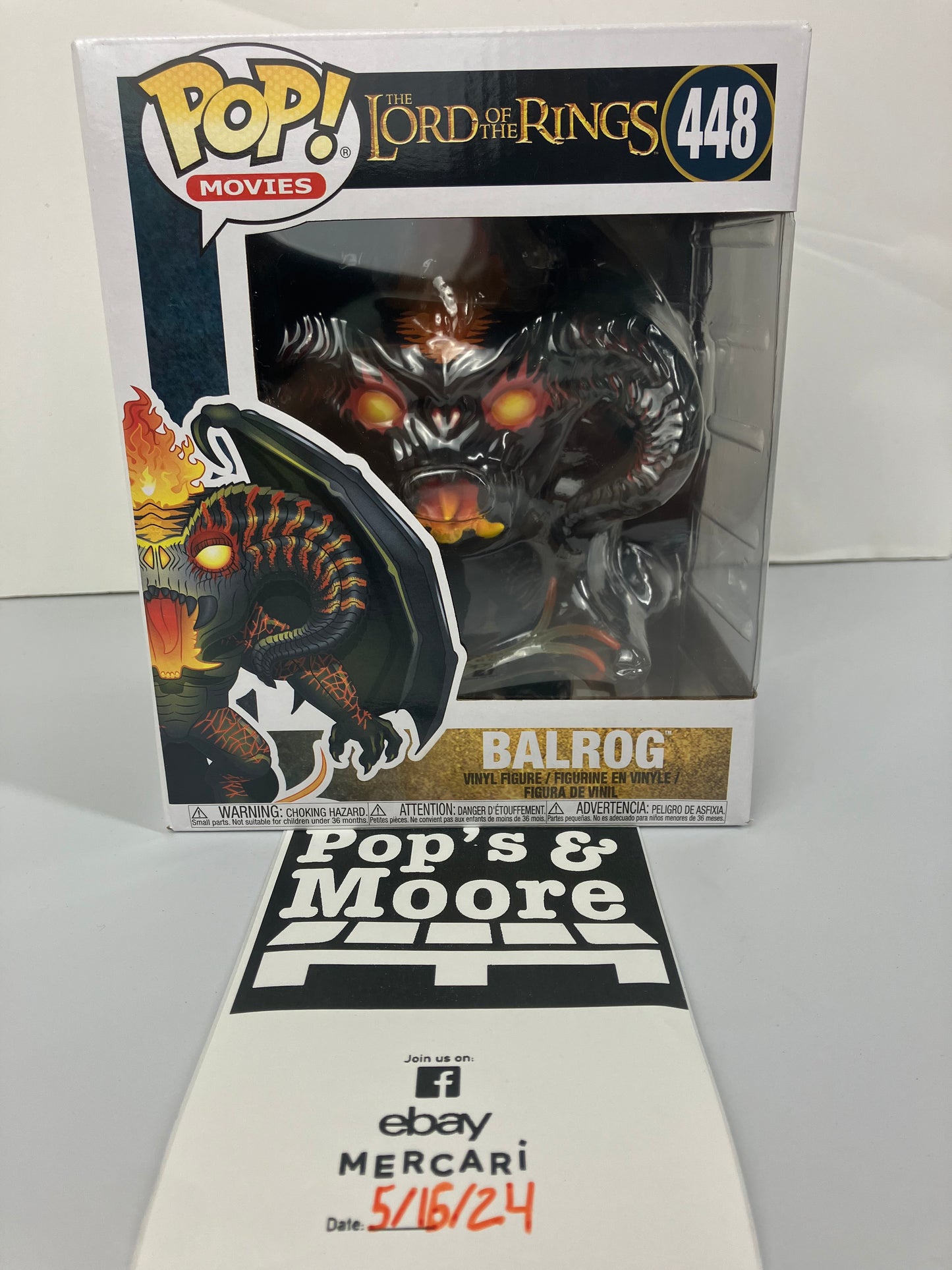 Funko Pop! The Lord Of The Rings: Balrog 448 Deluxe Vinyl Figure